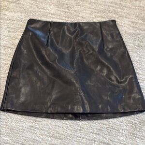 Black Leather Mini Skirt